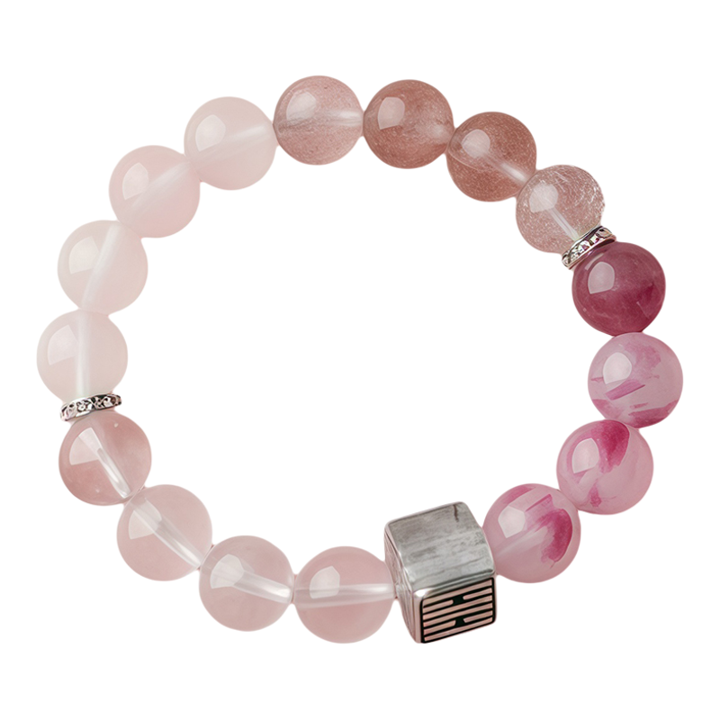 玄珠蕴吉五行天然绿幽灵水晶多宝手串手链补缺金木水火土海蓝宝