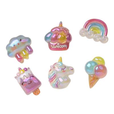 卡通diy树脂配件饰品电镀乐园奶油胶手工制发夹手机壳鞋扣配饰批