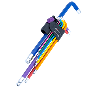 迪速彩色英制内六角扳手套装单个六棱梅花米字内六方内6角螺丝刀