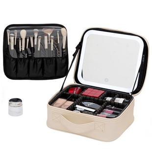 化妆包轻奢高级简易女2024新款高端带镜子化妆包网红同款便携式