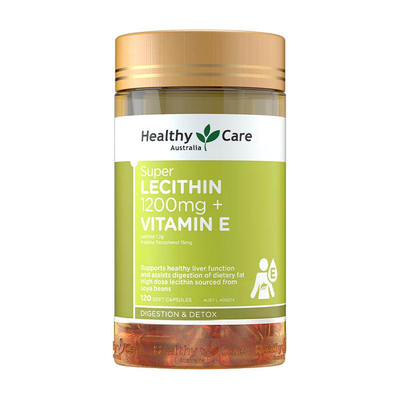 HealthyCare进口大豆卵磷脂维生素e软胶囊鱼油搭档血管中老年健康