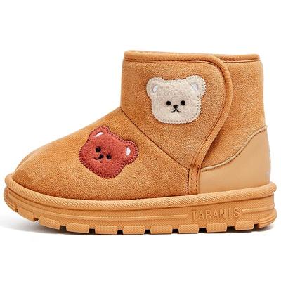 泰兰尼斯女童冬季加绒防水雪地靴
