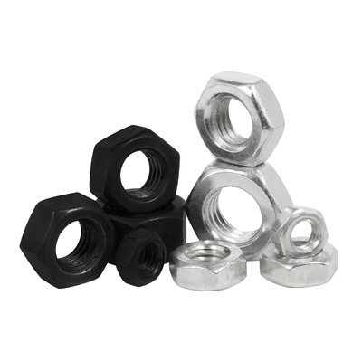 铁六角螺母M2-M30镀镍/黑锌/白锌