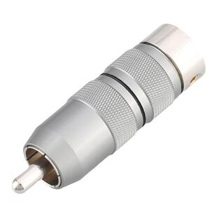 Viborg/维堡VR107R纯紫铜镀铑RCA莲花插头音频信号插座线径8MM