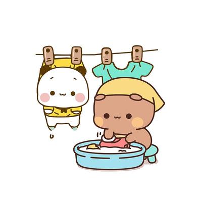 一二布布滚筒洗衣机外壳静电贴纸