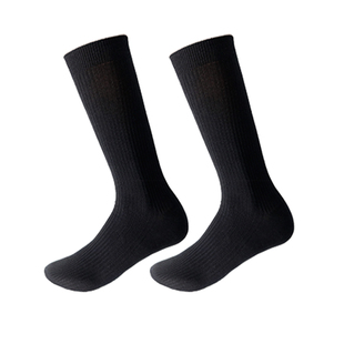 子墨男士袜子夏季长筒高筒棉袜白黑长袜中筒潮纯色纯棉纱线防臭潮