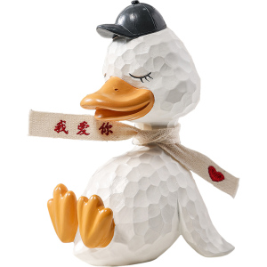 桌面鸭子摆件家居装饰品