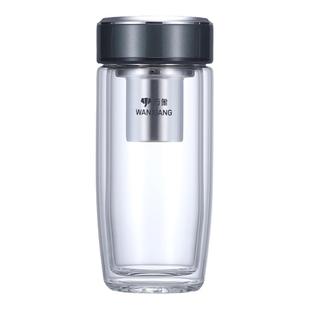 万象玻璃杯双层鹅蛋杯单层泡茶杯便携带滤网家用水杯男女士办公杯