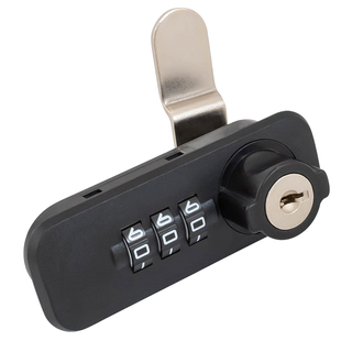 抽屉柜门密码锁铁皮柜文件柜锁三连锁密码锁双开门对开门锁柜子锁