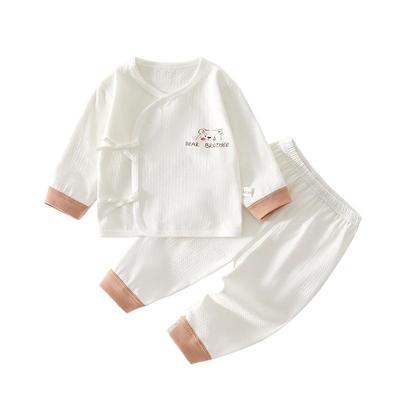小聪熊新生婴儿衣服夏季薄款套装
