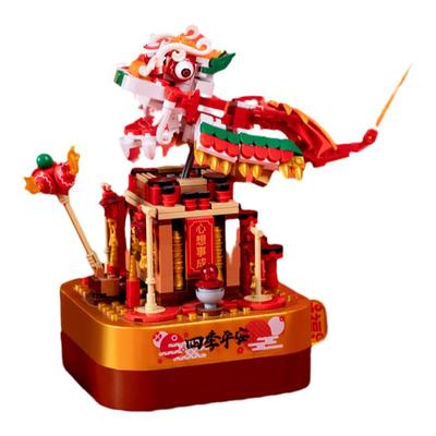 JAKI佳奇音乐盒积木DIY摆件玩具