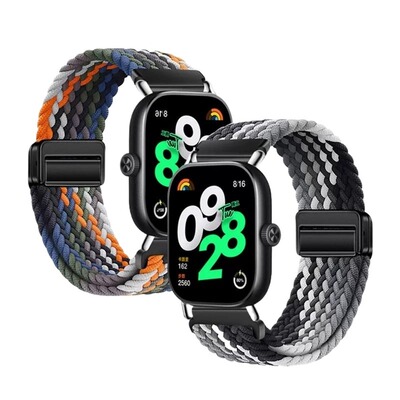 适用新款红米watch6表带redmiwatch5手表带腕带智能小米手环9Pro编织8pro磁吸运动redmi4男生女配件4尼龙回环