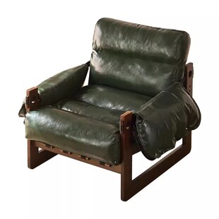 家用单人沙发舒适休闲泽西岛椅久坐躺椅简约懒人实木客厅沙发椅子