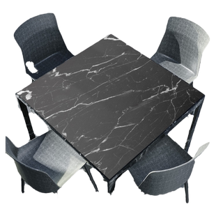 仿大理石正方形八仙桌餐桌桌布防水防油免洗pvc软玻璃四方饭桌垫