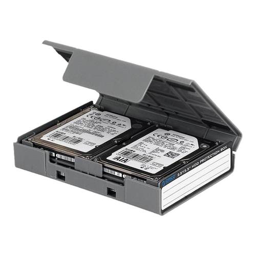 奥睿科2.5/3.5寸硬盘保护盒m.2收纳包带标签套分类防震包保护套