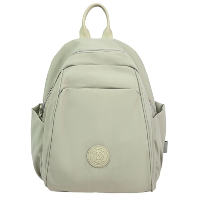 新款简约纯色双肩包女休闲旅行包