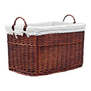 柳编杂物筐收纳有布里藤编篮子藤筐藤蓝收纳筐筐收纳蓝竹篮藤编蓝