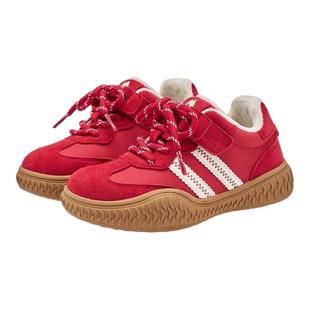 巴拉巴拉儿童慢跑鞋男童女童复古运动鞋子防滑2025秋冬新款童鞋潮