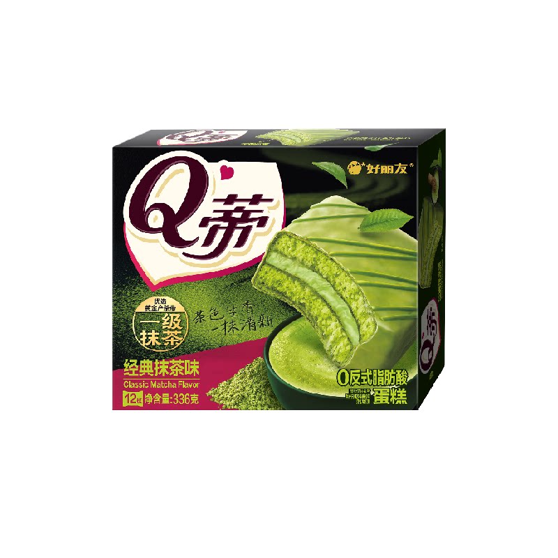 好丽友Q蒂抹茶派12枚336g