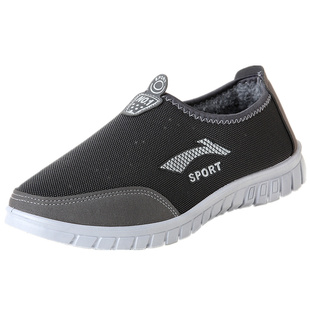 冬款老北京棉鞋男女款加绒保暖软底防滑布鞋中老年时尚休闲运动鞋