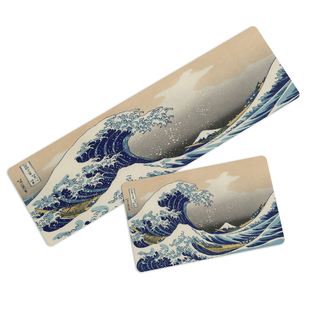 日式浮世绘厨房地垫免洗可擦家用防滑防油防水pvc脚垫长条垫ins风