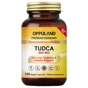 OPPULAND进口胆酸胆盐胶囊TUDCA胆汁盐消化补充剂600mg肝胆保健