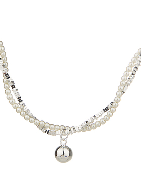 unbeaten双层珍珠锁骨链轻奢