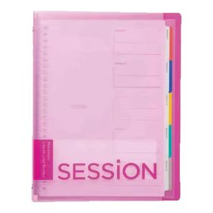 【新色】日本maruman满乐文session淡彩活页本分类彩色索引活页夹加厚大容量B5笔记本可拆卸本子B7外壳记事本