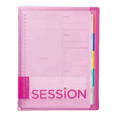 【新色】日本maruman满乐文session淡彩活页本分类彩色索引活页夹加厚大容量B5笔记本可拆卸本子B7外壳记事本