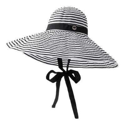 防紫外线太阳帽可折叠条纹渔夫帽