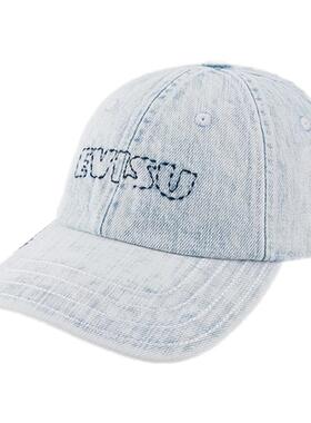 EVISU男士简约刺绣重水洗牛仔帽