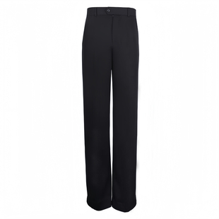 男士小脚直筒裤摩登舞裤成人口袋裤黑色男广场舞交谊舞跳舞长裤子