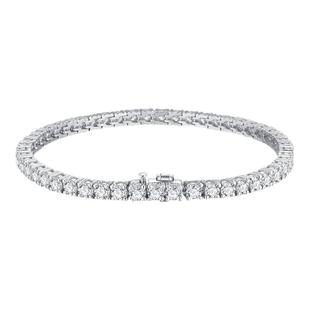 TopMiya【培育】人工钻石网球手链礼物女男pt950奢侈品首饰手镯链