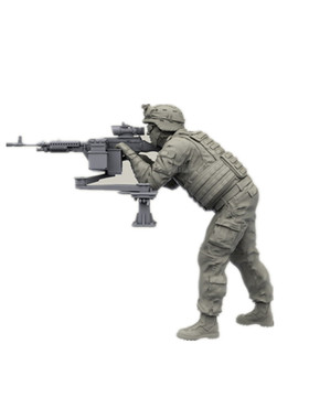 1/35模型美国海军陆战队战车机枪手狙击手兵人GK白模手办摆件207