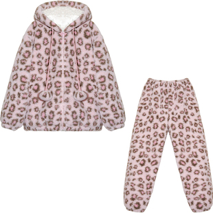 Bananagirl睡衣女士2025新款冬季珊瑚绒加厚加绒家居服可外穿冬天