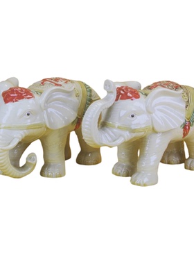 招财旺宅陶瓷大象一对
