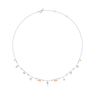 TWOR缇坞/甜梦碎片s925纯银云朵月亮星星吊坠项链精致叠戴颈链女