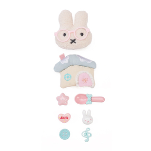 洞洞鞋配饰可爱毛绒米菲兔小房子鞋花装饰扣diy配件适配crocs鞋扣