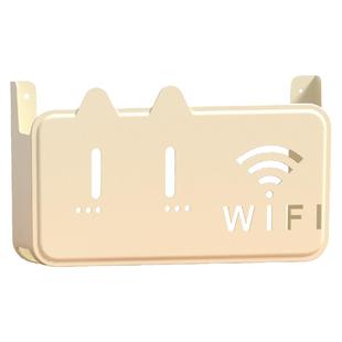 无线wifi电视机顶盒路由器置物架免打孔收纳盒子壁挂式装饰遮挡箱