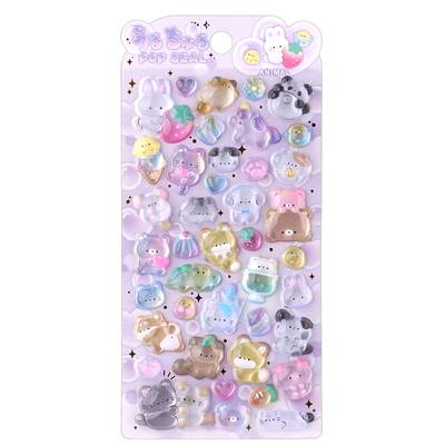 正品日系可爱动物3D浮雕贴纸