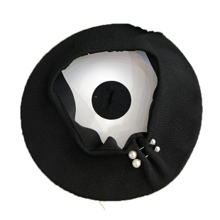 夏季贝雷帽女款针织镂空薄款针织大头围百搭新款八角韩系帽子女潮