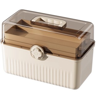 药箱家庭装收纳盒医药箱家用大容量药物药品收纳箱医疗箱手提多层