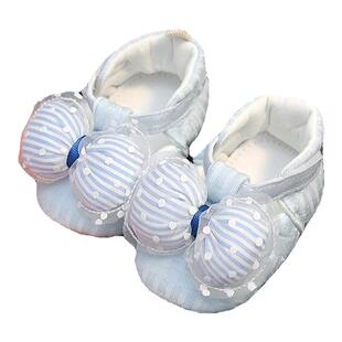 春秋款0-1岁女宝宝学步鞋柔软防滑软底婴儿鞋子绣花蕾丝公主单鞋