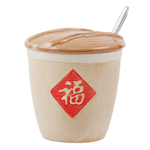 创意福字缸陶瓷小罐调料缸辣椒油罐酱醋盐罐储物摆件酒水缸茶叶罐