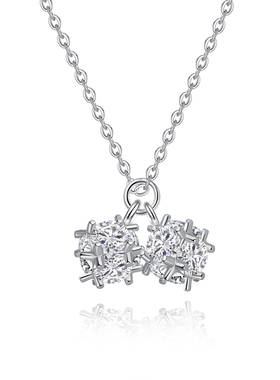 YUTU锆石项链六面闪耀真我