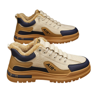 冬季男鞋2025新款二棉加绒保暖休闲运动皮面防水加厚棉鞋舒适鞋子