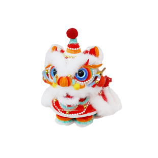 国潮新年醒狮灯笼儿童手提发光玩具春节礼物扭扭棒手工diy材料包