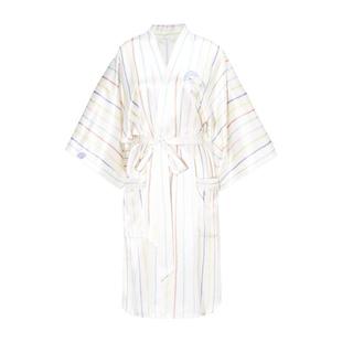 MANITO/曼尼陀Ocean Stripe 桑蚕丝女士短睡袍家居服条纹浴袍睡袍