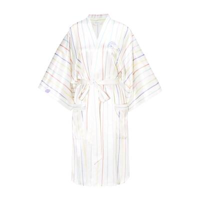 MANITO/曼尼陀Ocean Stripe 桑蚕丝女士短睡袍家居服条纹浴袍睡袍