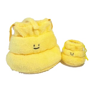 Biuiu网红可爱手提大粑粑毛绒抽绳包搞怪便便礼物耳机收纳包挂件